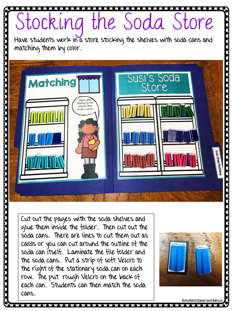 Functional Independent Work Tasks: Color Matching File Folders & Task Cards - Autism Classroom Resources