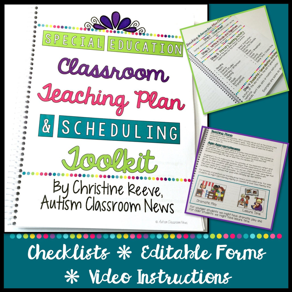 Special Education Classroom Teaching Plan and Scheduling Toolkit - Autism Classroom Resources