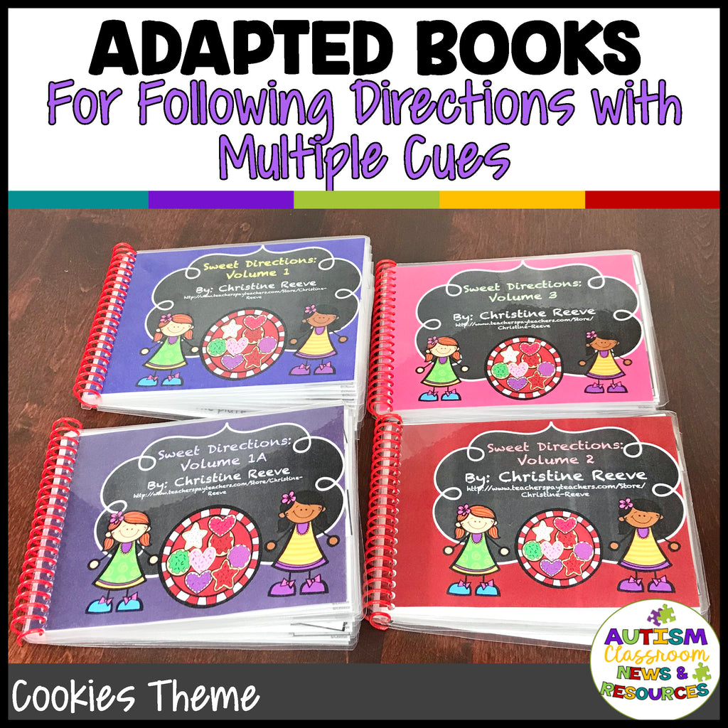 Adapted Books for Following Directions with Cookies and Multiple Cues - Autism Classroom Resources