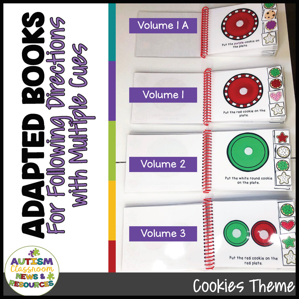 Adapted Books for Following Directions with Cookies and Multiple Cues - Autism Classroom Resources