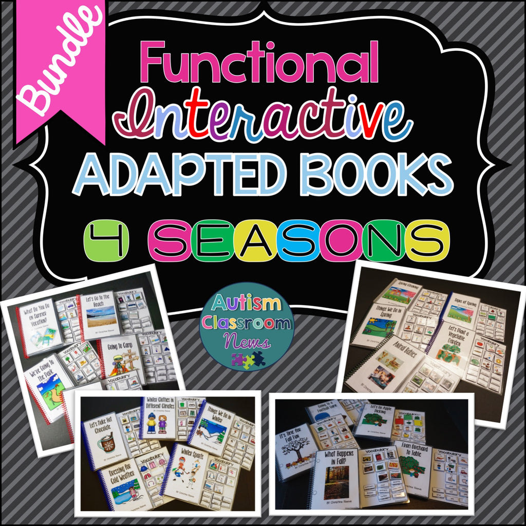 Seasons Book Collection: Functional Adapted Interactive Books for 4 Seasons