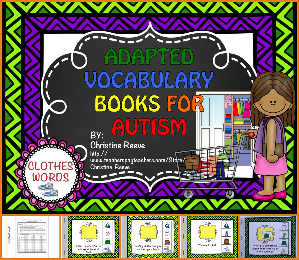 Autism Adapted Vocabulary Books: Clothing Words - Autism Classroom Resources
