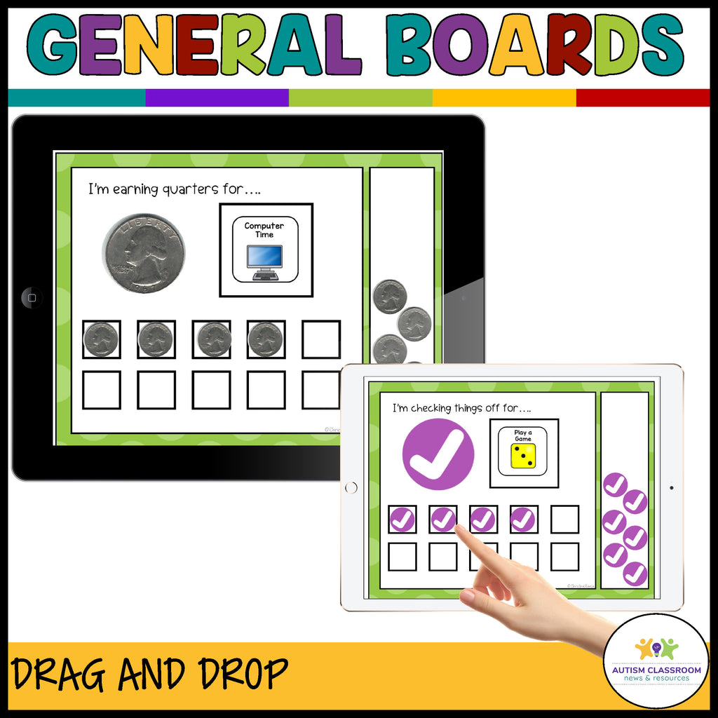 Digital Themed Token Boards for Distance Learning with Google Apps - Autism Classroom Resources