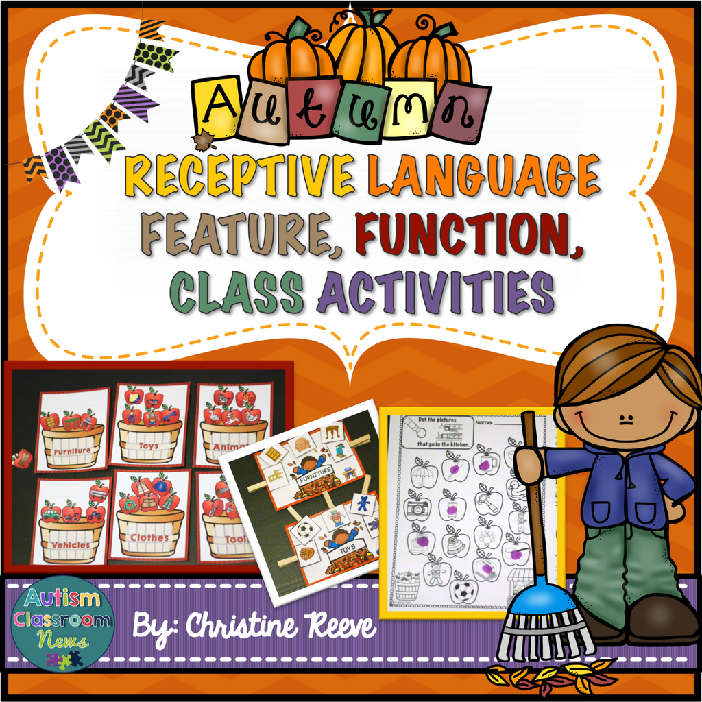 Autism Receptive Vocabulary Activities for Fall: Feature Function Class - Autism Classroom Resources