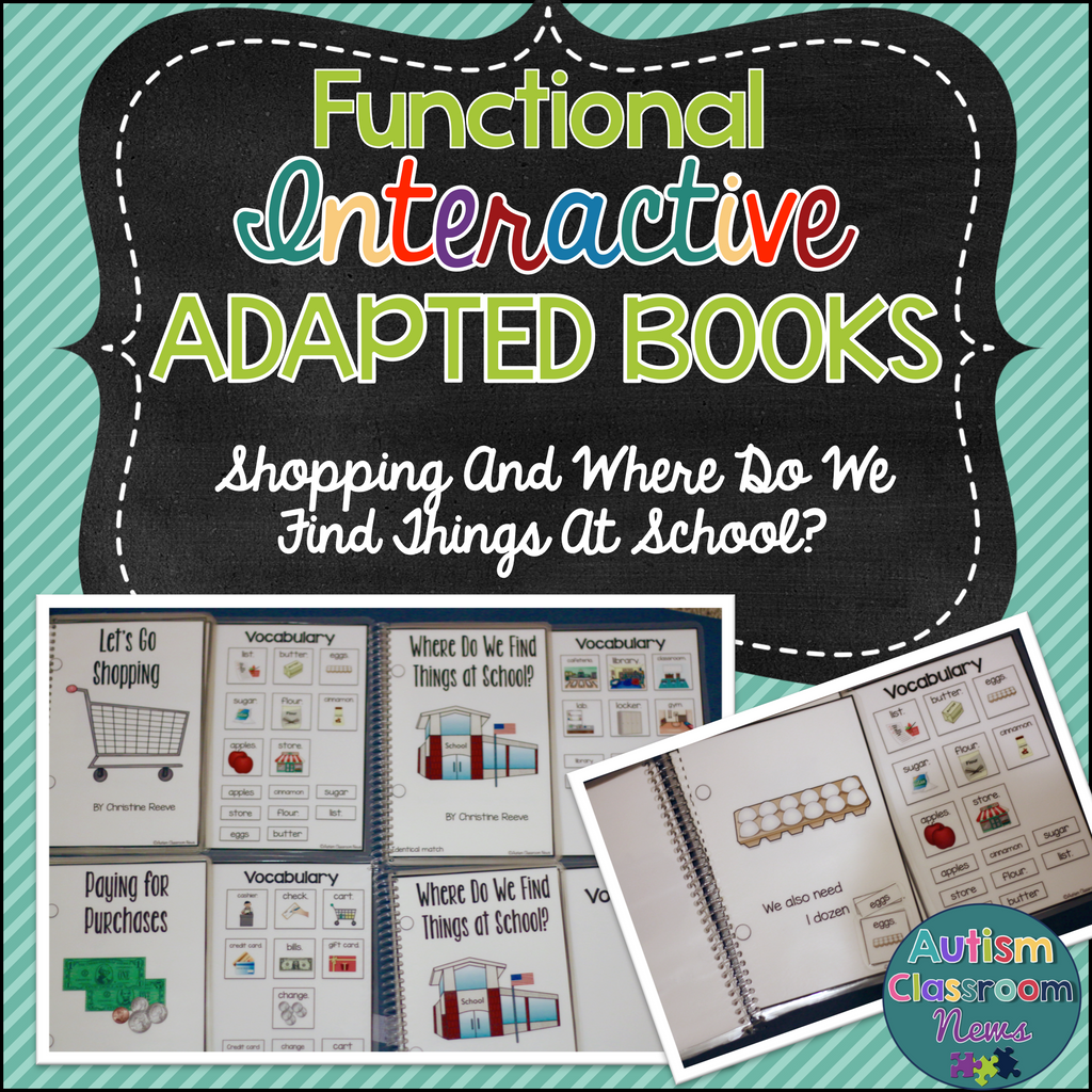 Functional Interactive Books About Shopping & School for Special Education - Autism Classroom Resources