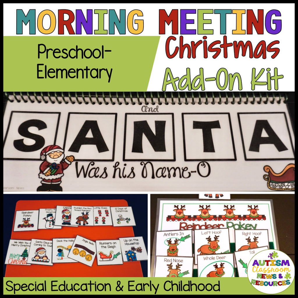 Morning Circle Christmas Add-On Kit for Preschool and Elementary Special Education - Autism Classroom Resources