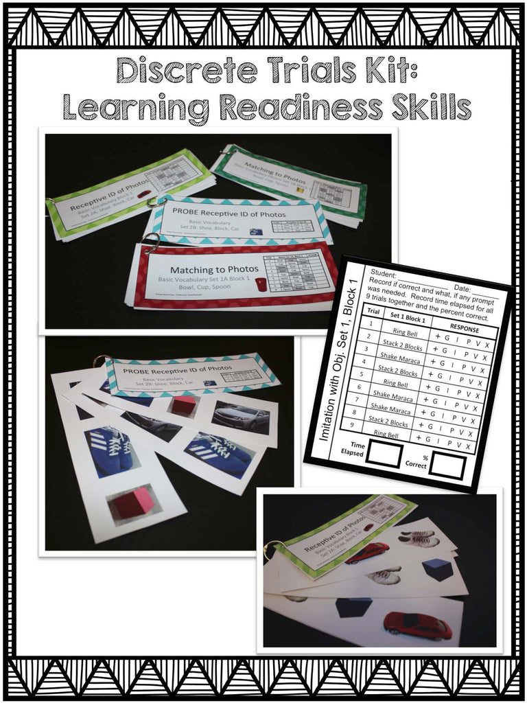 Discrete Trials Kit for Beginning Learner Skills for Students with Autism and Special Educatoin - Autism Classroom Resources