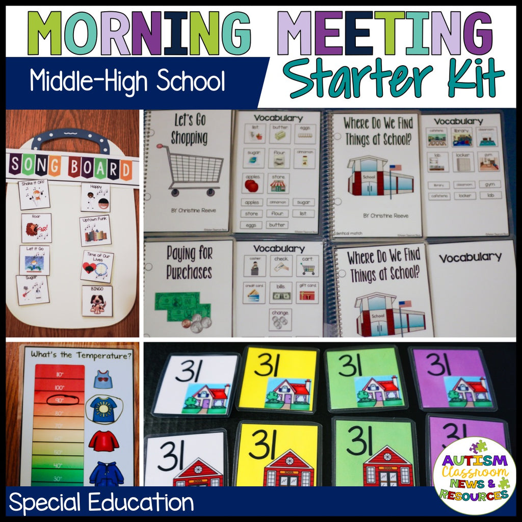Special Education Morning Meeting Starter Kit for Middle and High School - Autism Classroom Resources