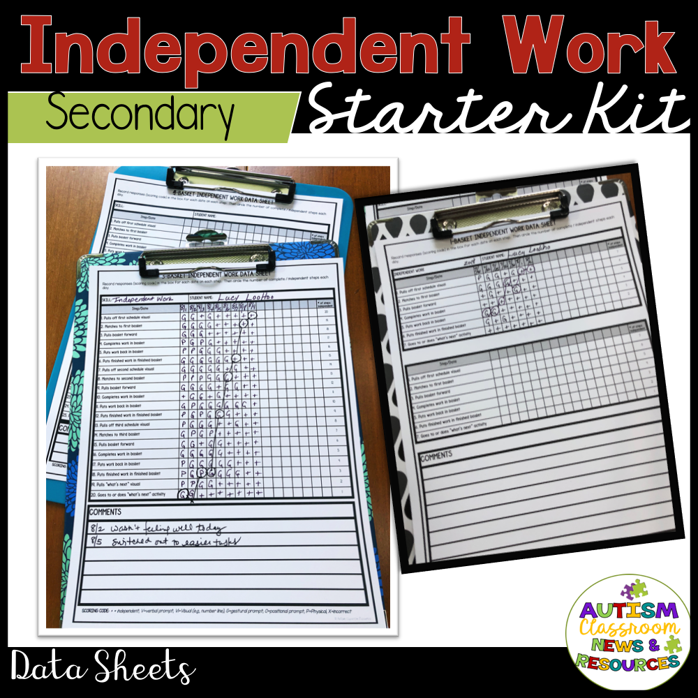 Independent Work Starter Kit for Secondary Special Education Classrooms - Autism Classroom Resources