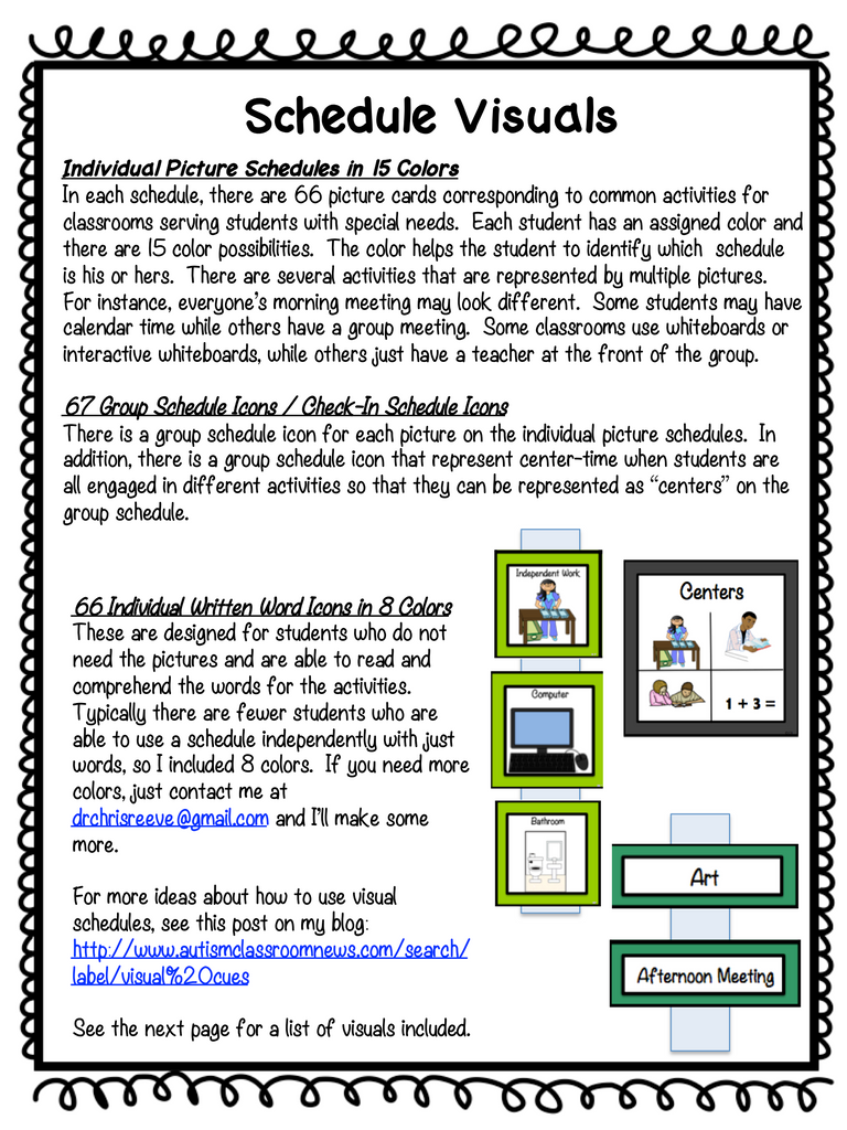Middle & High School Classroom Visual Set for Autism and Special Education in Solid Colors - Autism Classroom Resources