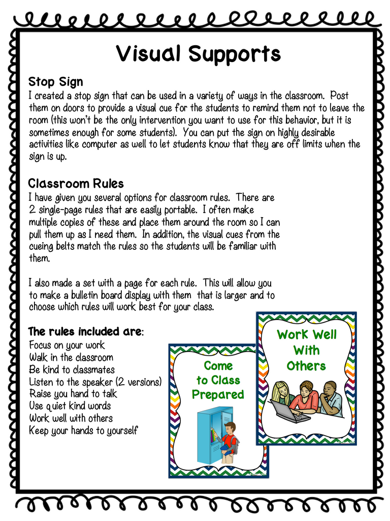 Chevron Middle & High School Classroom Visual Bundle for Autism and Special Education Classrooms - Autism Classroom Resources