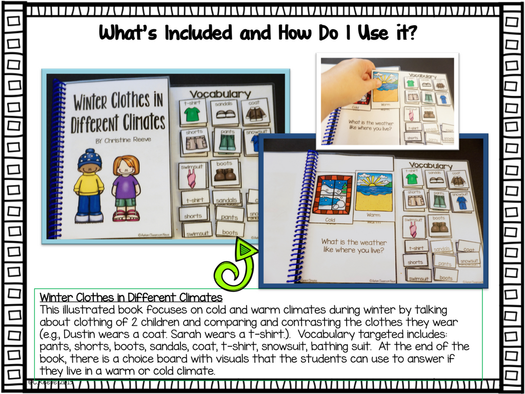 Winter Interactive Adapted Books for Autism and Special Education - Autism Classroom Resources