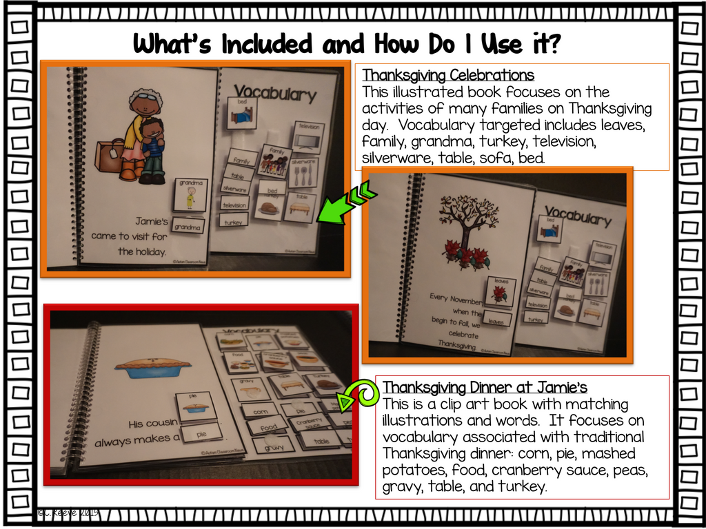 Thanksgiving Functional Interactive Books for Early Childhood & Special Education - Autism Classroom Resources