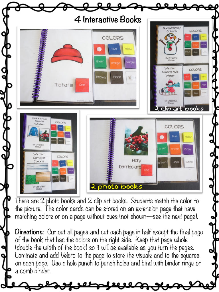 Winter Color Activities for Generalization in ABA and Special Education Programs - Autism Classroom Resources