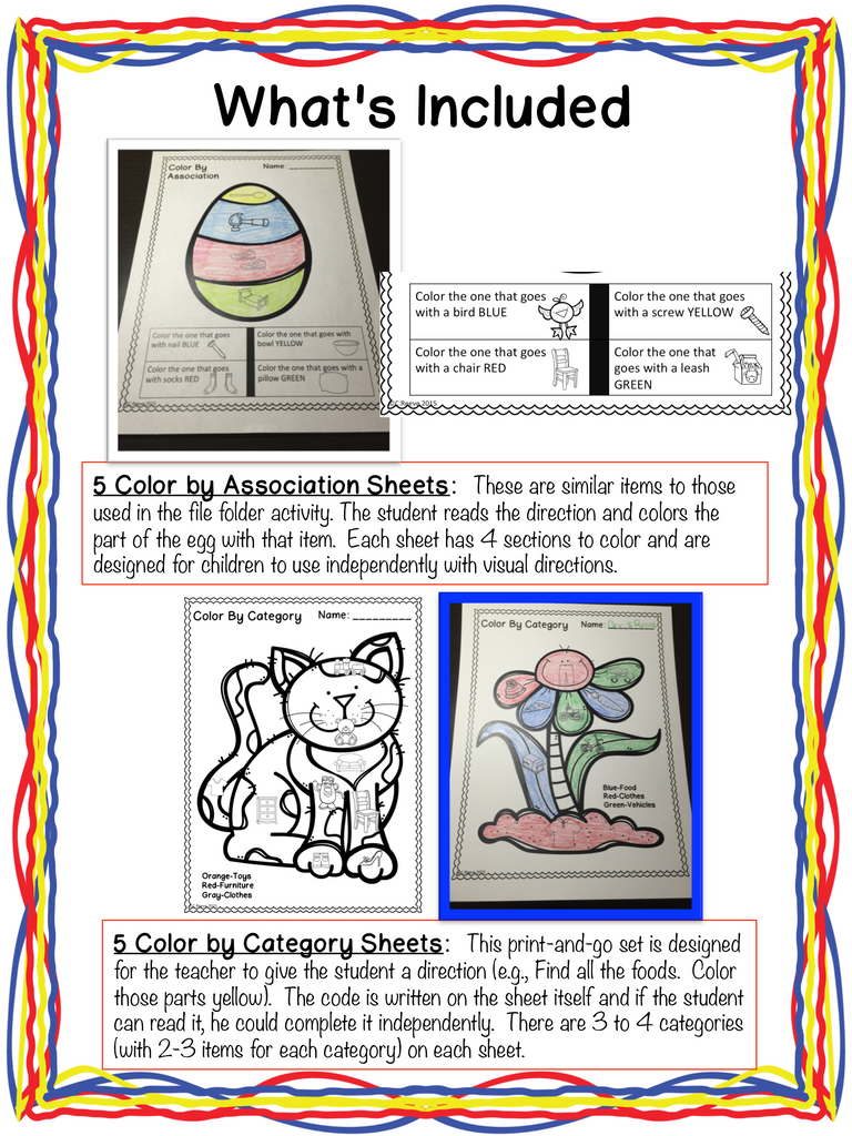 Receptive Vocabulary Activities for Spring: Practicing Feature Function & Class - Autism Classroom Resources