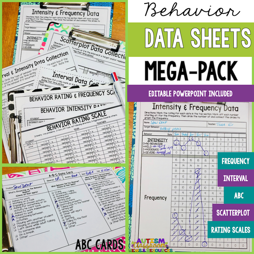 Data Sheets MegaPack for Challenging Behavior for Special Ed & RTI - Autism Classroom Resources