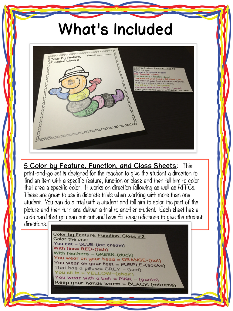 Receptive Vocabulary Activities for Spring: Practicing Feature Function & Class - Autism Classroom Resources