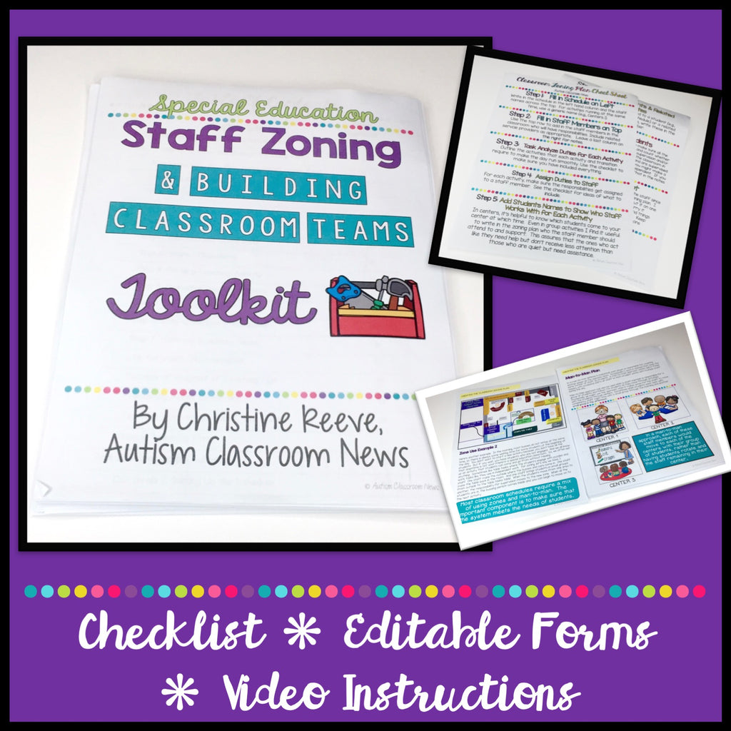 Special Education Classroom Building Classroom Teams & Zoning Plans Toolkit - Autism Classroom Resources