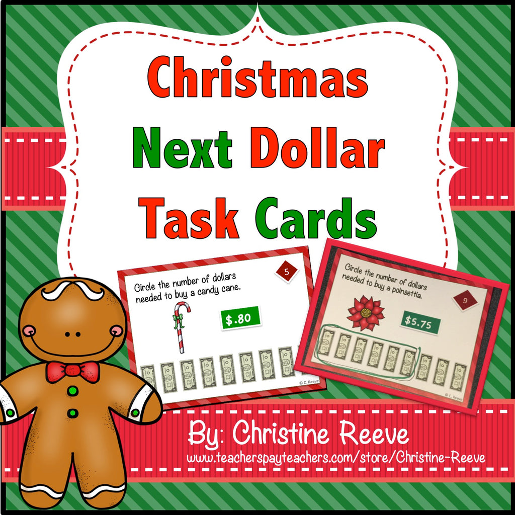 Christmas Next Dollar Up Task Cards (Special Ed.; Life Skills) - Autism Classroom Resources