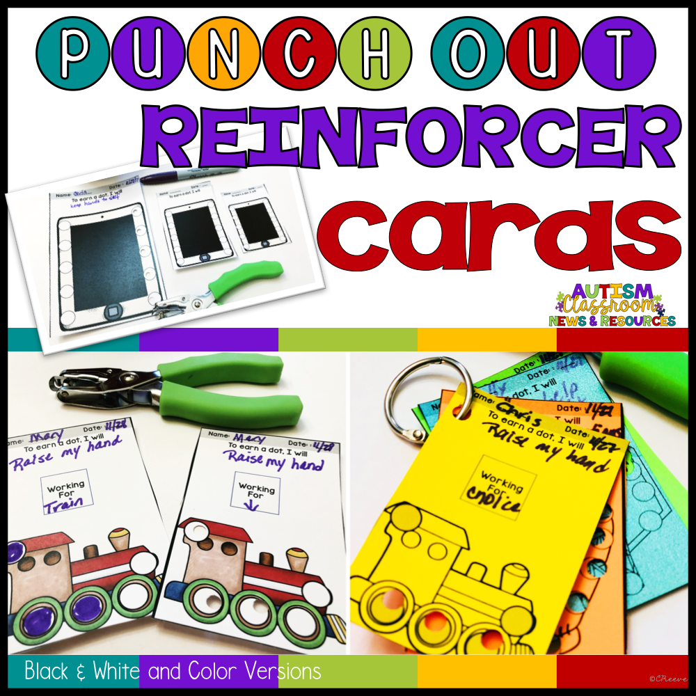 Punch-Out Reinforcement Cards for Behavior Management - Autism Classroom Resources