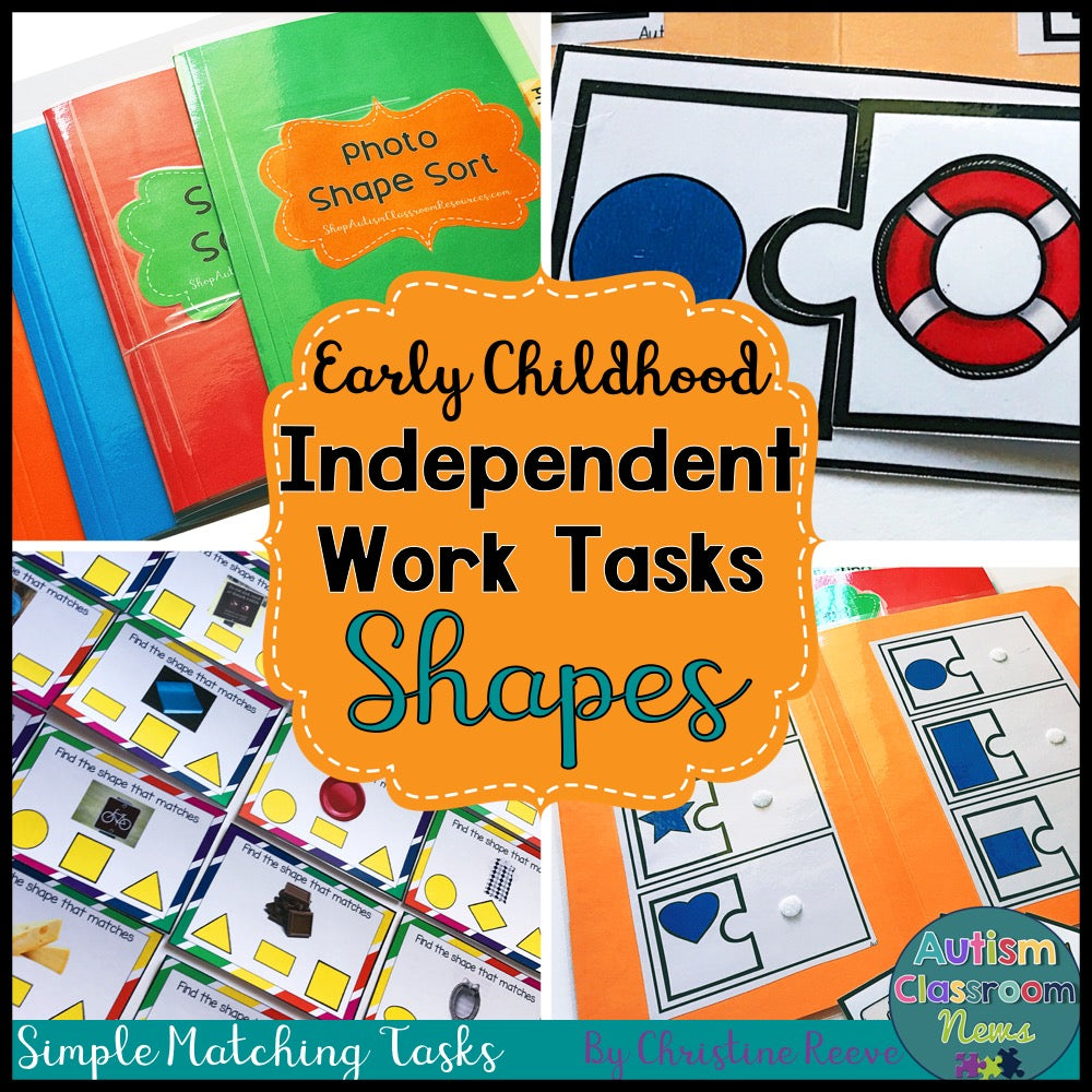 Independent Work Tasks Shape Matching for Early Childhood and Special Education - Autism Classroom Resources