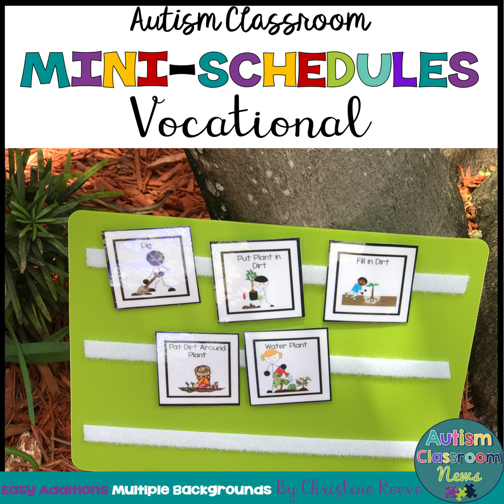 Vocational Skills Mini-Schedules for Special Education and Autism Classrooms - Autism Classroom Resources