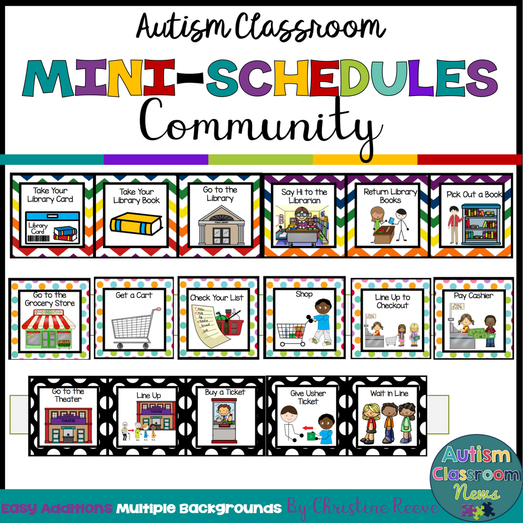 Community Skills Mini-Schedules for Special Education and Autism Classrooms - Autism Classroom Resources