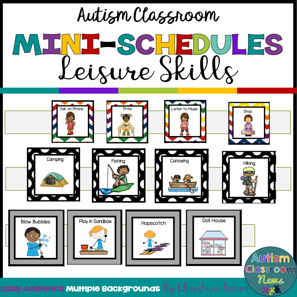 Leisure Skills Mini-Schedules for Special Education and the Autism Classroom - Autism Classroom Resources