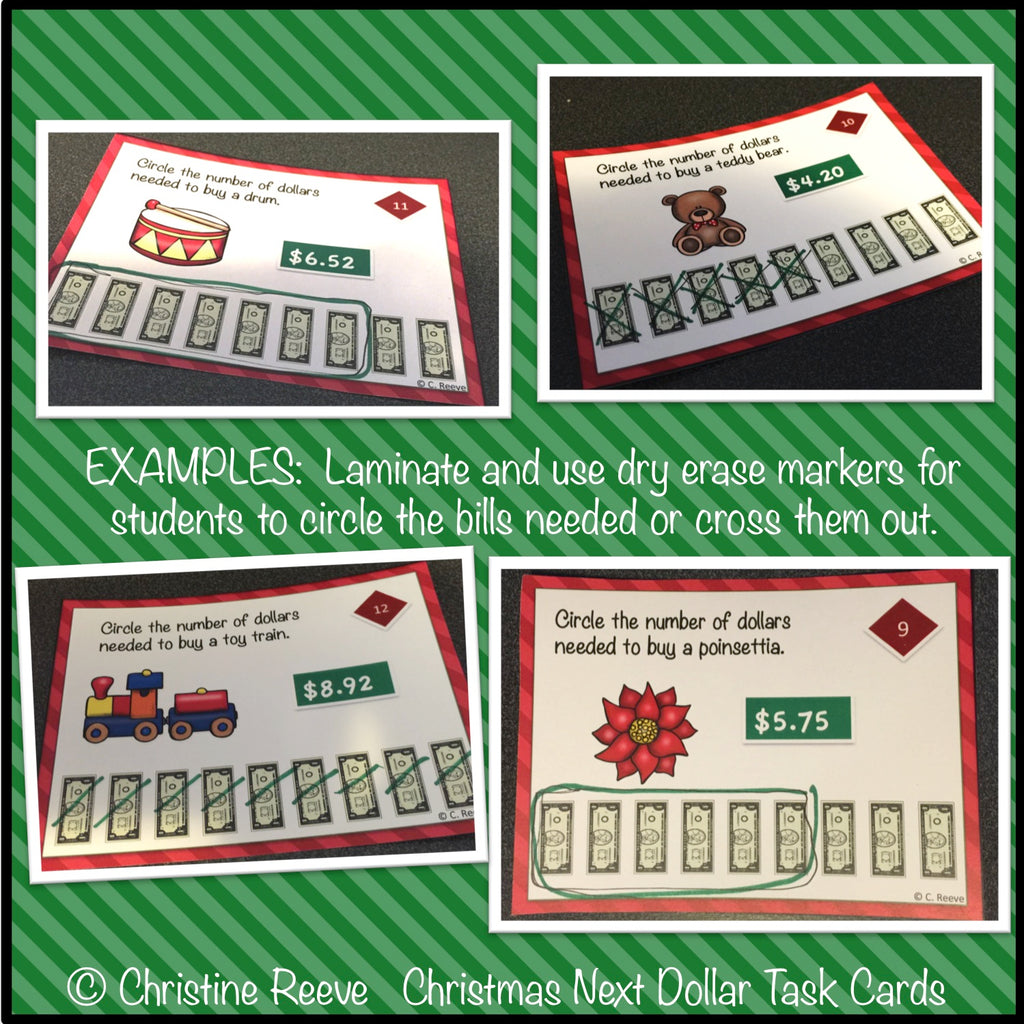 Christmas Next Dollar Up Task Cards (Special Ed.; Life Skills) - Autism Classroom Resources