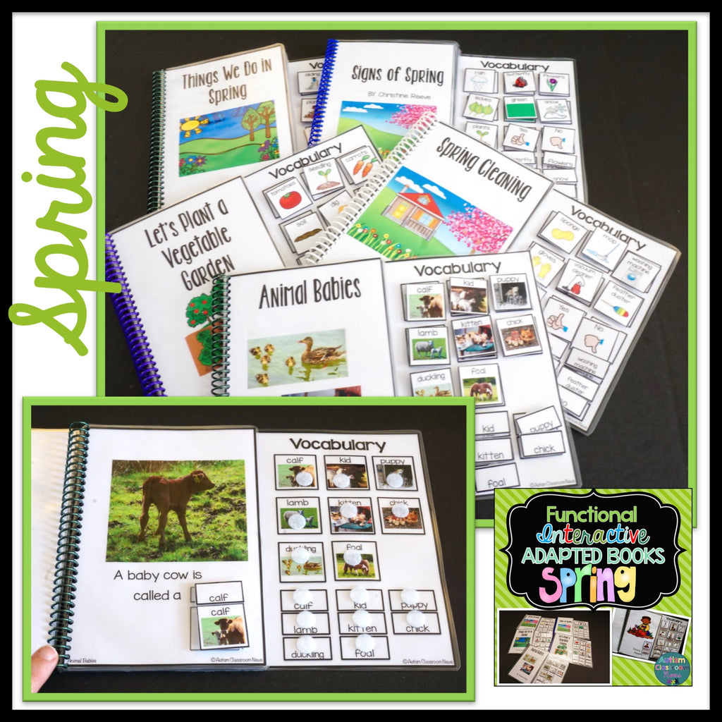 Seasons BUNDLE: Functional Adapted Interactive Books for 4 Seasons - Autism Classroom Resources