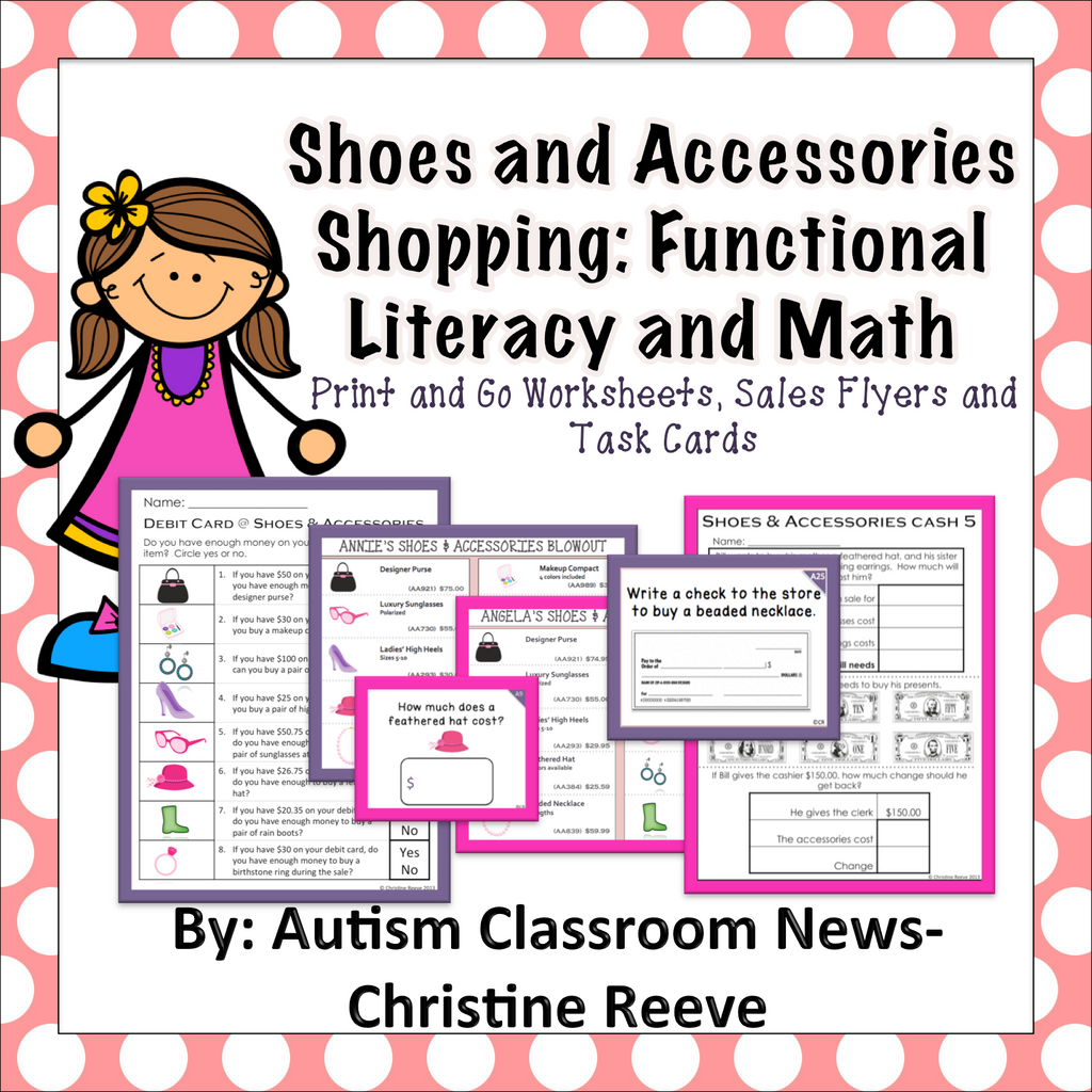 Shoes Shopping: Functional Literacy and Math Skills (Special Education) - Autism Classroom Resources