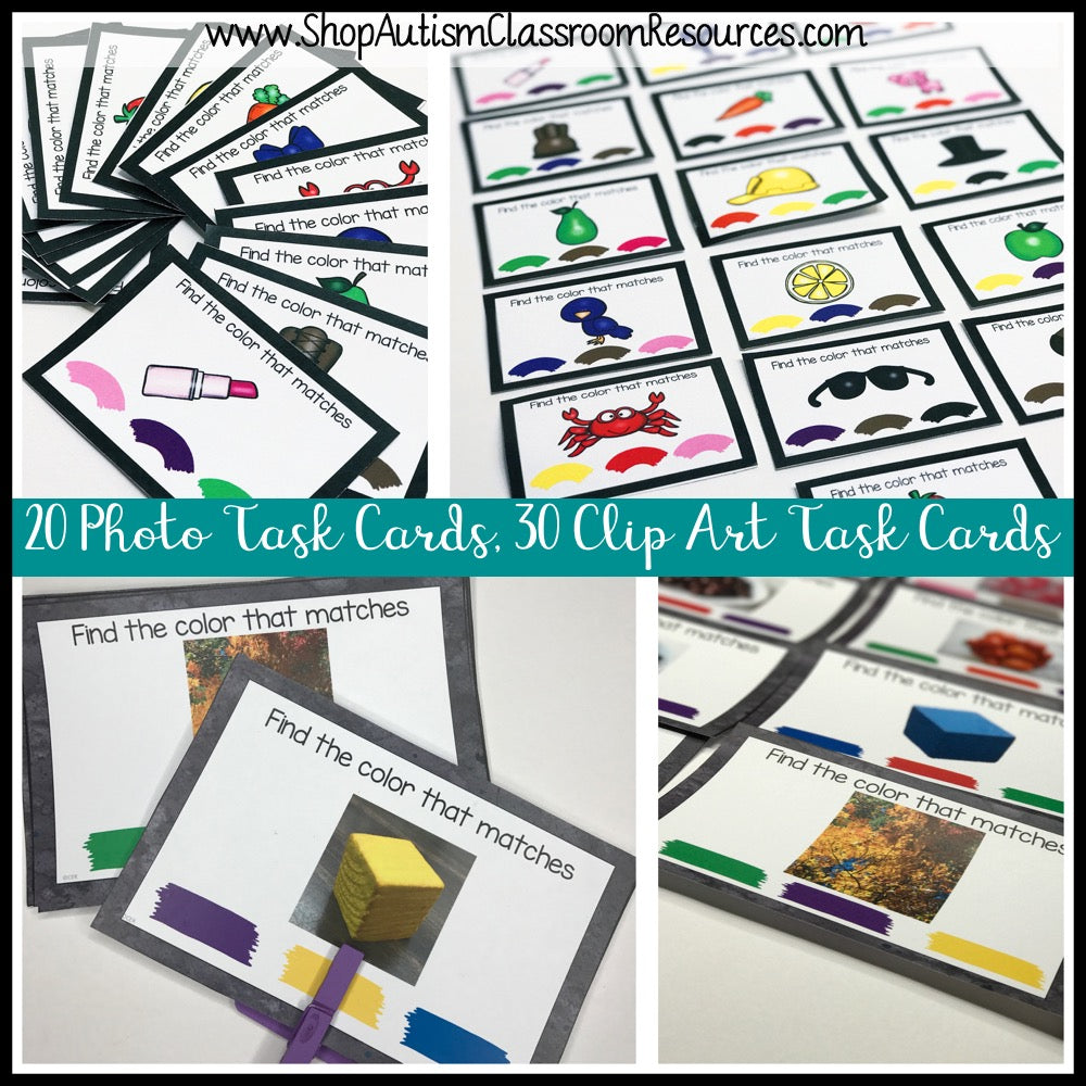 Early Childhood Independent Work Tasks: Color Matching - Autism Classroom Resources