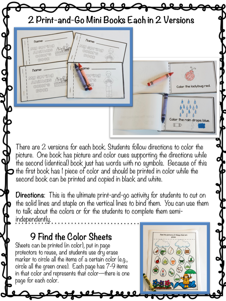 Spring-Themed Color Generalization Activities for Autism and Special Ed Programs - Autism Classroom Resources