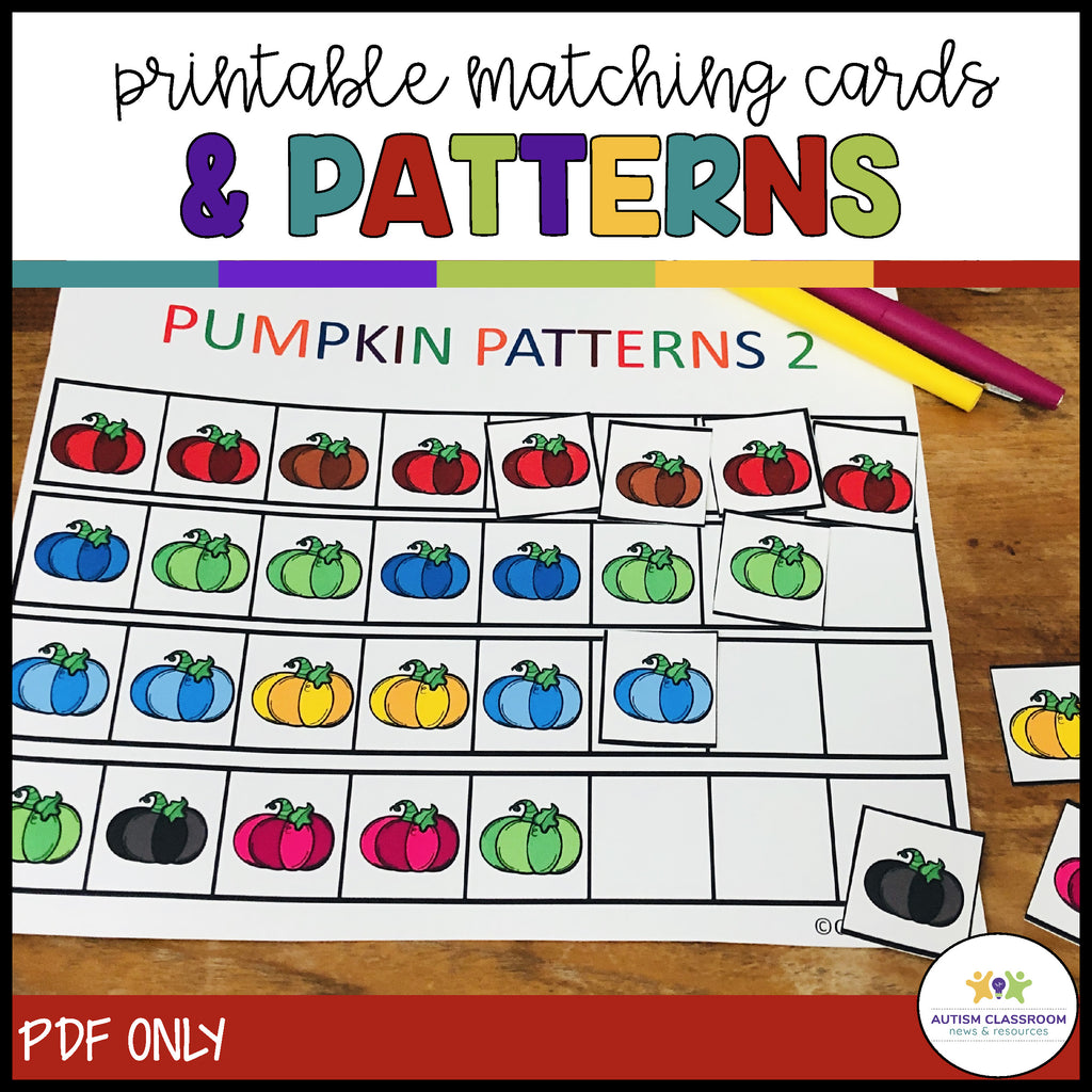 Pumpkin Patch Numbers: Tasks for Independent Work for Autism & Special Education - Autism Classroom Resources
