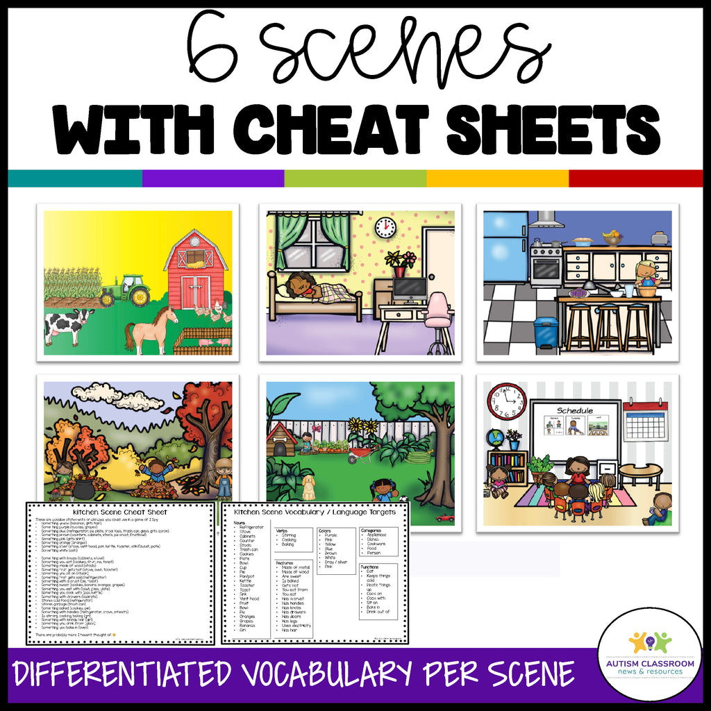 Picture Scenes for I Spy and Language Building in Classroom and Distance Learning - Autism Classroom Resources