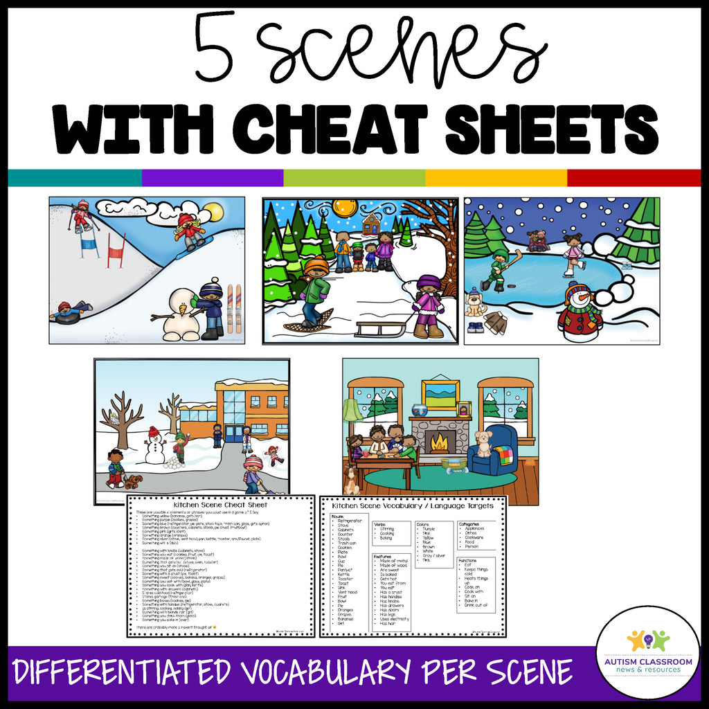 Winter I Spy Scenes for Language Building in Classroom and Distance Learning - Autism Classroom Resources