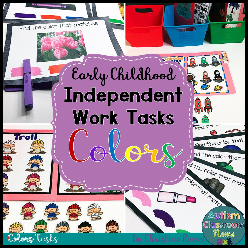 Early Childhood Independent Work Tasks: Color Matching - Autism Classroom Resources