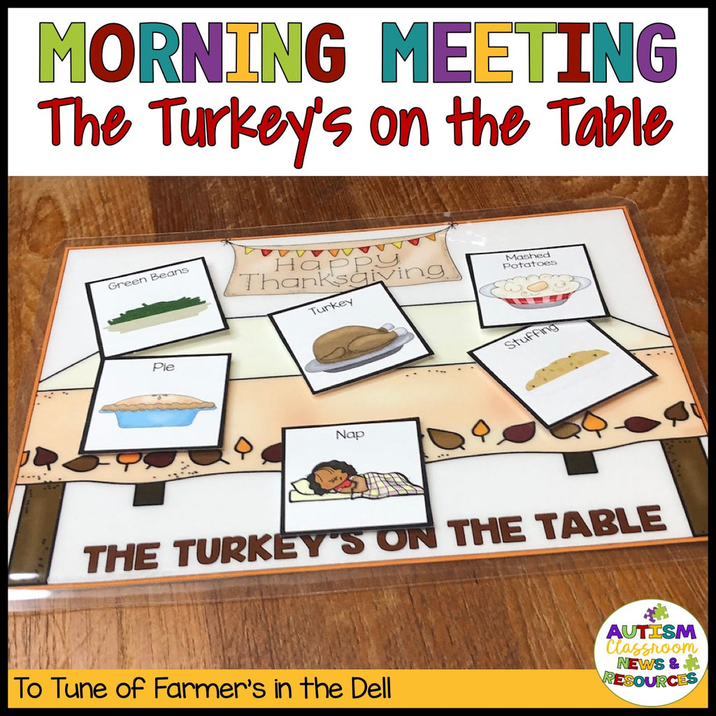 Morning Circle Thanksgiving Add-On Kit for Preschool and Elementary Special Education - Autism Classroom Resources