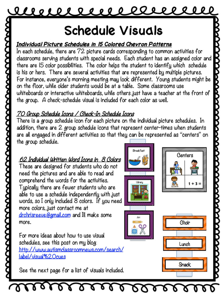 Chevron Pre-K - Elementary Classroom Visual Bundle for Autism and Special Education Classrooms - Autism Classroom Resources