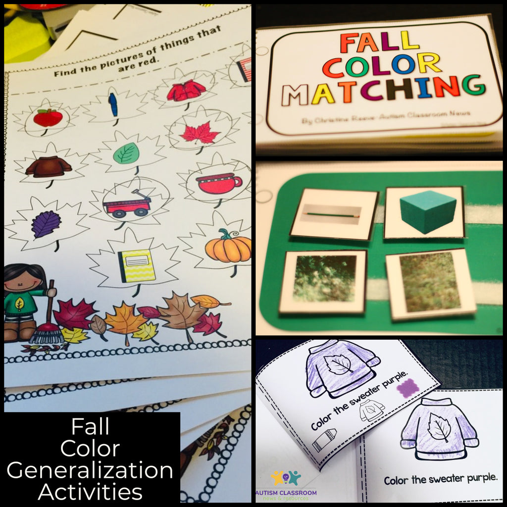 Autumn Color Activities for Generalization in Preschool and Autism Programs - Autism Classroom Resources