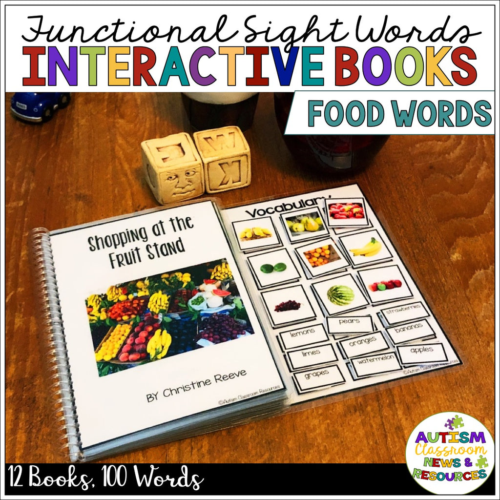 Functional Sight Word Interactive Books for Reading Comprehension: Food Words - Autism Classroom Resources