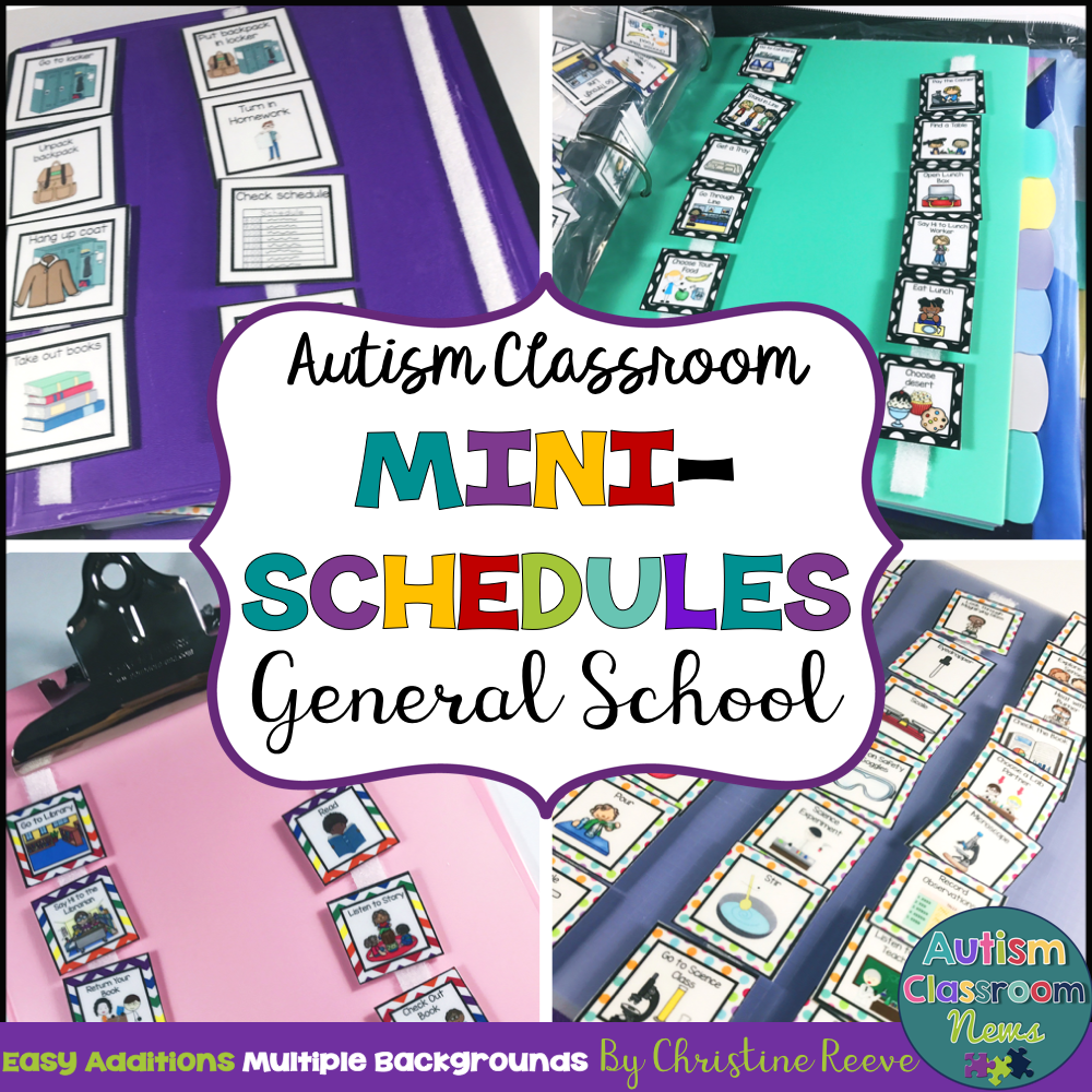 Mini-Schedules for General School Activities for Autism and Special Education - Autism Classroom Resources