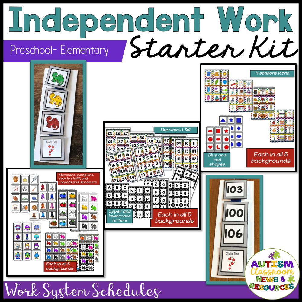 Independent Work System Starter Kit for Elementary & PreK Special Education - Autism Classroom Resources