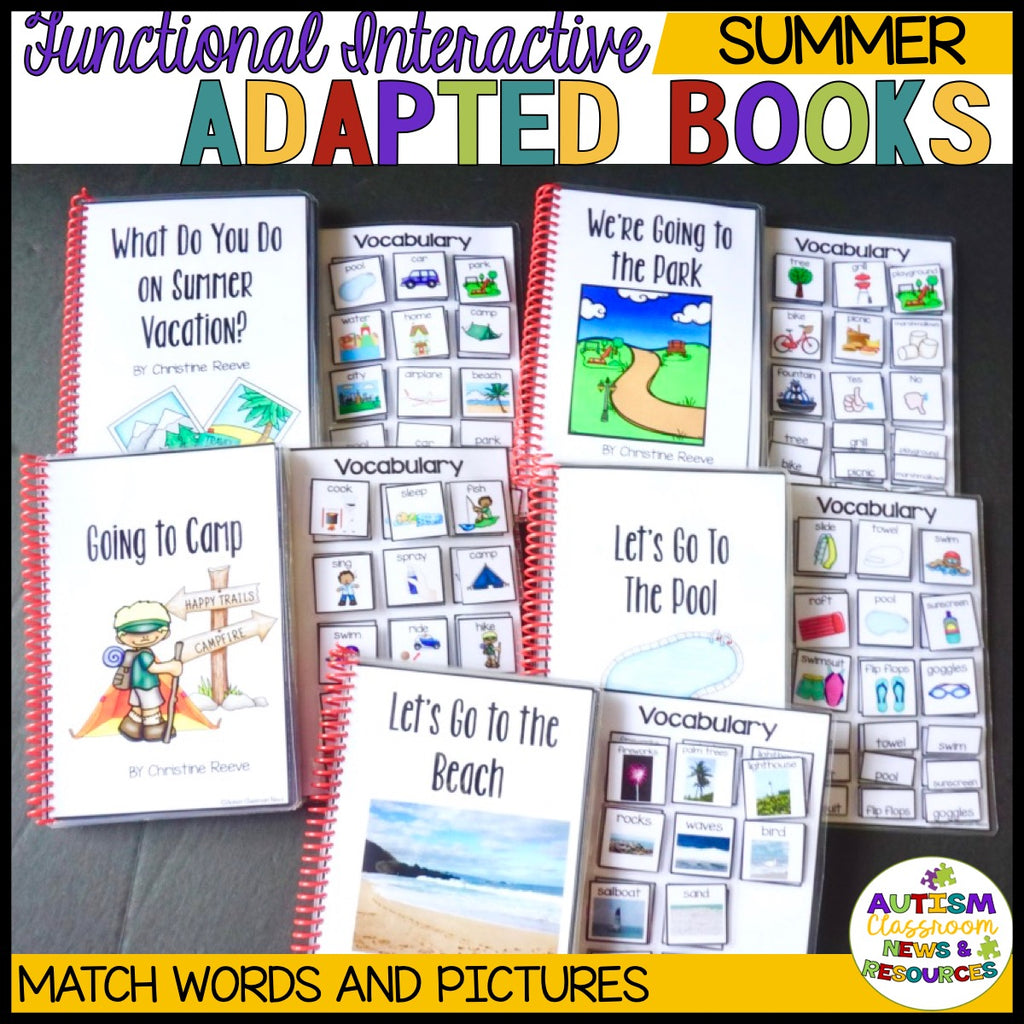 Summer Interactive Adapted Books for Special Education & Autism Programs - Autism Classroom Resources