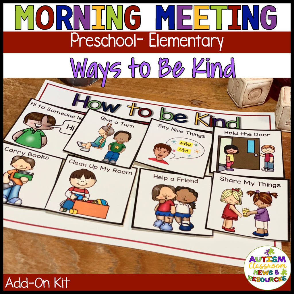 Valentine's Day Morning Meeting Add-On Kit for Preschool and Special Education - Autism Classroom Resources